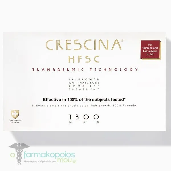 Labo Crescina Transdermic HFSC Complete 1300 MAN Ανάπτυξη & Τριχόπτωση, 20x3.5ml
