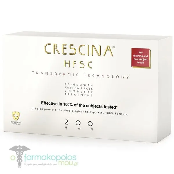 Labo Crescina Transdermic HFSC Complete 200 MAN Ανάπτυξη & Τριχόπτωση, 20x3.5ml