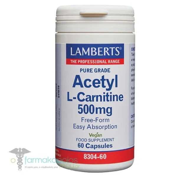 Lamberts Acetyl L Carnitine 500mg, 60caps