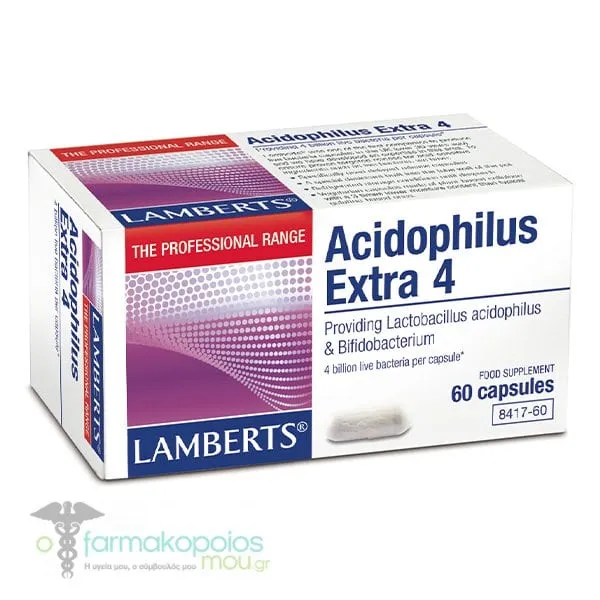 Lamberts Acidophilus Extra 4 Milk Free, 60caps
