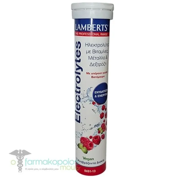 Lamberts Electrolytes Ηλεκτρολύτες με Γεύση Βατόμουρο, 13eff.tabs