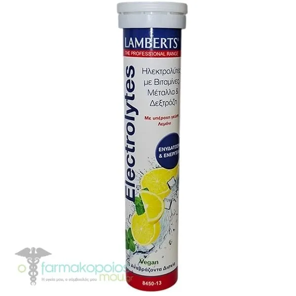 Lamberts Electrolytes Ηλεκτρολύτες με Γεύση Λεμόνι, 13eff.tabs