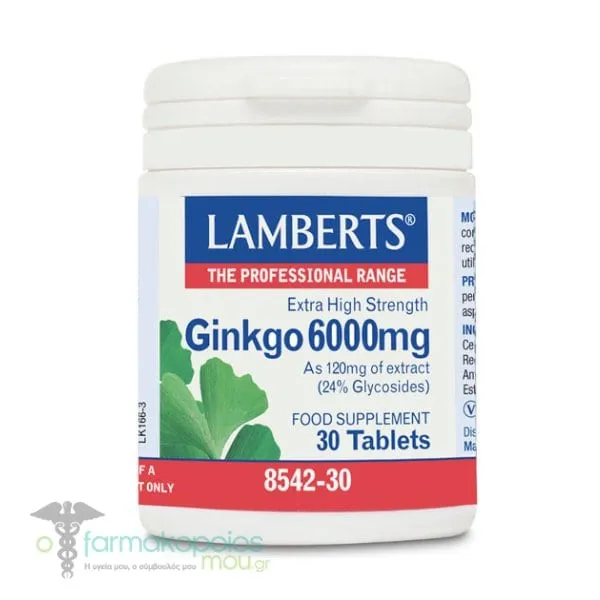 Lamberts Ginkgo 6000mg, 30tabs