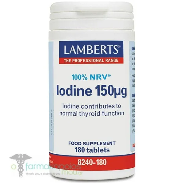 Lamberts Iodine 150μg, 180tabs