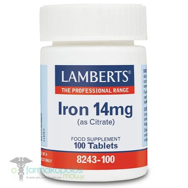 Lamberts Iron 14mg, 100tabs