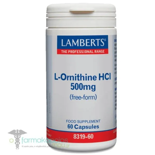 Lamberts L-Ornithine 500mg, 60caps