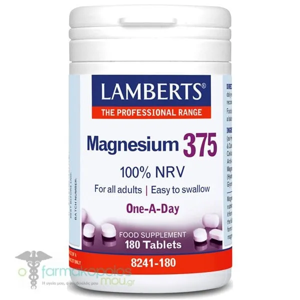Lamberts Magnesium 375, 180tabs