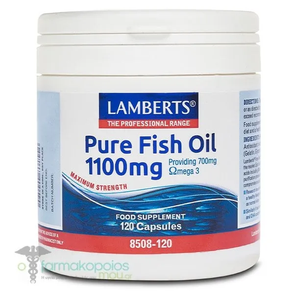 Lamberts Pure Fish Oil 1100mg, 120caps