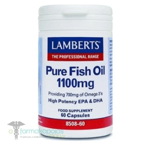 Lamberts Pure Fish Oil 1100mg, 60caps