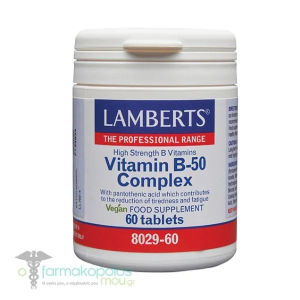 Lamberts Vitamin B-50 Complex, 60tabs