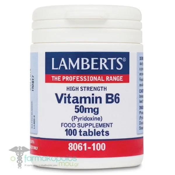 Lamberts Vitamin B6 50mg, 100tabs
