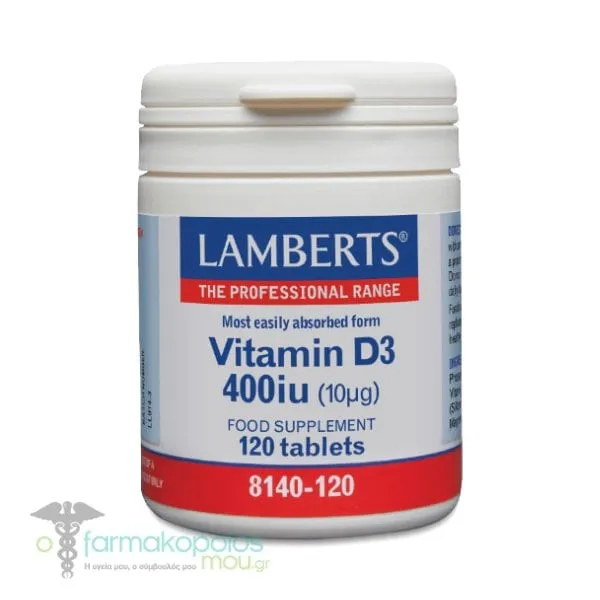 Lamberts Vitamin D3 400iu (10μg), 120tabs