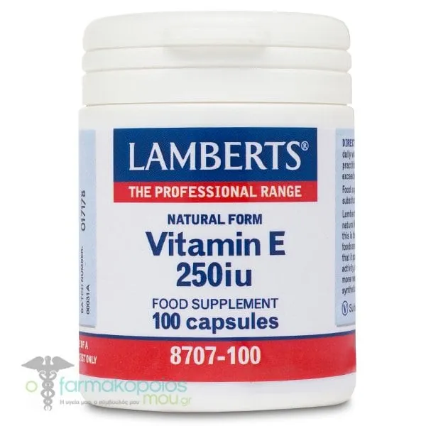 Lamberts Vitamin E 250iu (168mg), 100caps