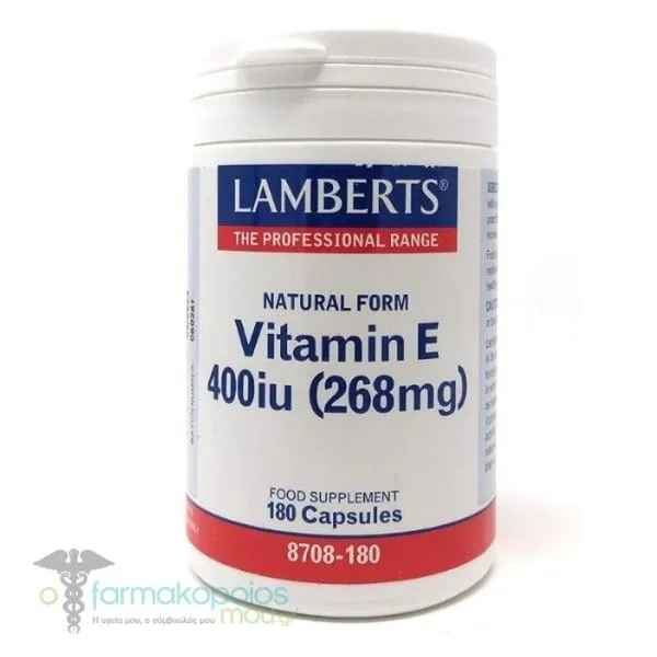 Lamberts Vitamin E 400iu (268mg), 180caps