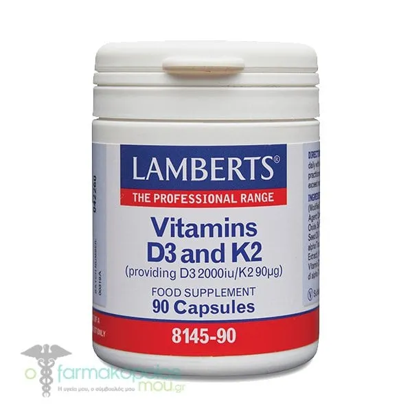 Lamberts Vitamins D3 & K2, 90caps