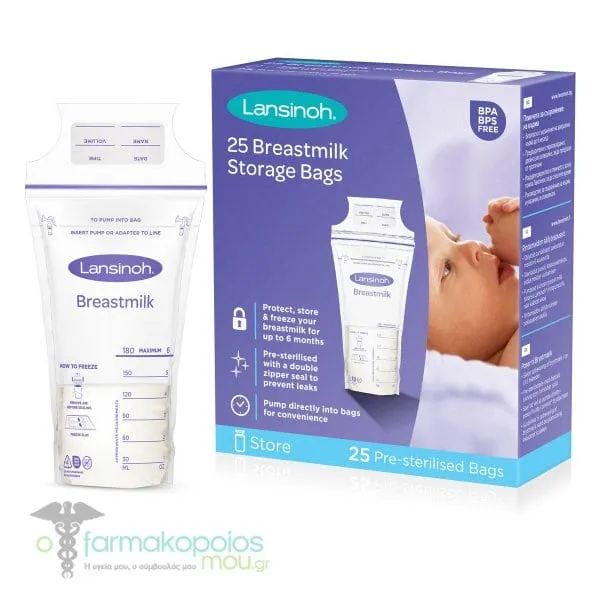 Lansinoh Breast Milk Storage Bags, 25pcs