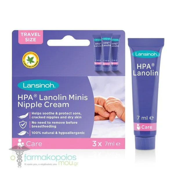 Lansinoh ΗPA Lanolin Minis Nipple Cream, 3x7ml