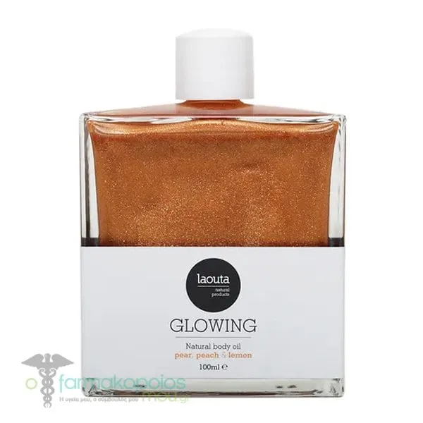 Laouta Natural Products Glowing Natural Body Oil Pear, Peach & Lemon, 100ml