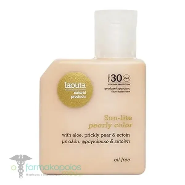 Laouta Natural Products Sun-lite Pearly Color SPF30, 50ml