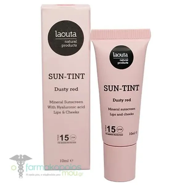 Laouta Natural Products Sun Tint Dusty Red Balm Χειλιών & Ζυγωματικών, 10ml