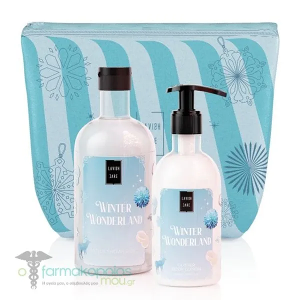 Lavish Care Frosted Winter Wonderland Christmas Set with Bath & Shower Gel, 500ml & Glitter Body Lotion, 300ml, 1set