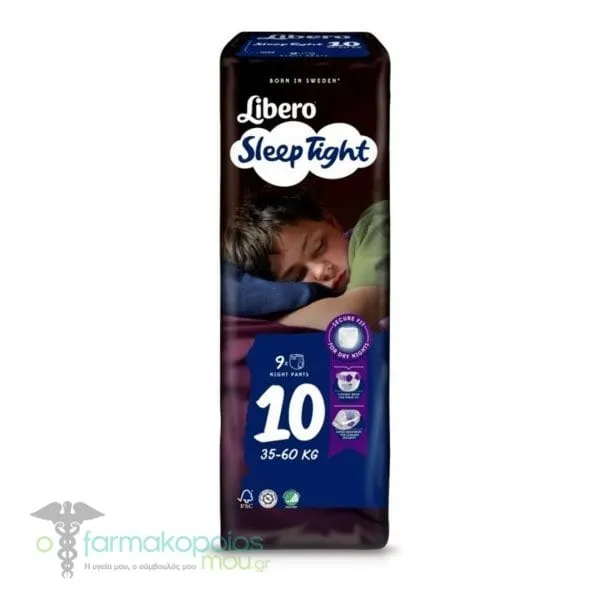 Libero Sleep Tight Pant Diapers Νο 10 (35-60Kg), 9pcs
