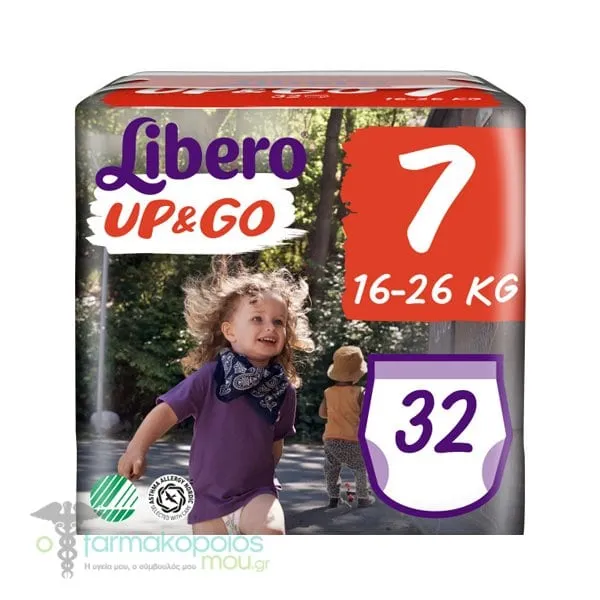 Libero Up & Go Pant Diapers Nο. 7 (16-26kg), 32pcs