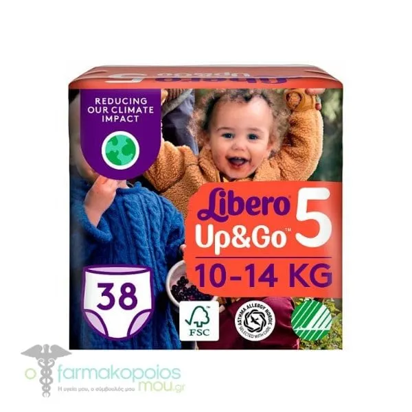Libero Up&Go Pant Diapers No.5 Maxi Plus (10-14kg), 38pcs