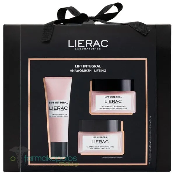 Lierac XMAS Set Lift Integral The Regenerating Night Cream, 50ml, The Firming Day Cream Refill 50ml, & The Neck & Decollette Cream, 50ml, 1set