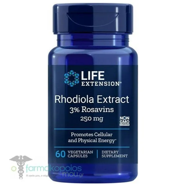 Life Extension Rhodiola Extract 3% Rosavins 250mg, 60vcaps