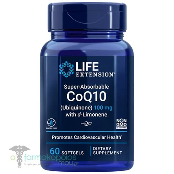 Life Extension Super Absorbable Co Q10 (100mg) & D-Limonene, 60softgels