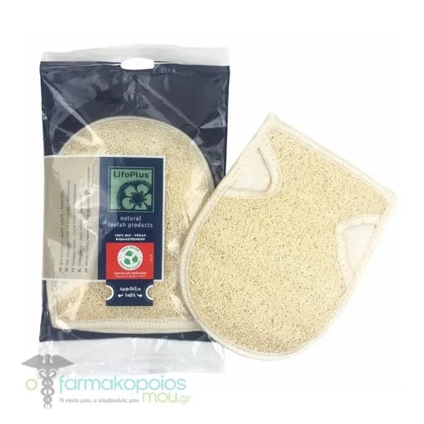 Lifoplus Loofah Sponge Ambidextrous 100% Bio & Vegan, 1pc
