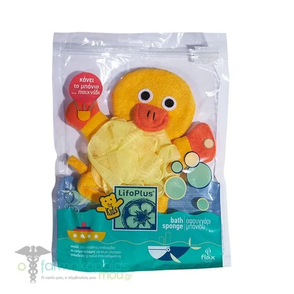 Lifoplus Kids Bath Sponge, 1pc - Πάπια