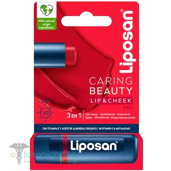 Liposan Caring Beauty Red Lip Balm SPF30, 4.8g