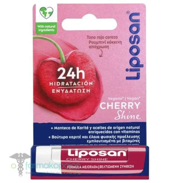Liposan Cherry Shine Lip Balm, 1pc