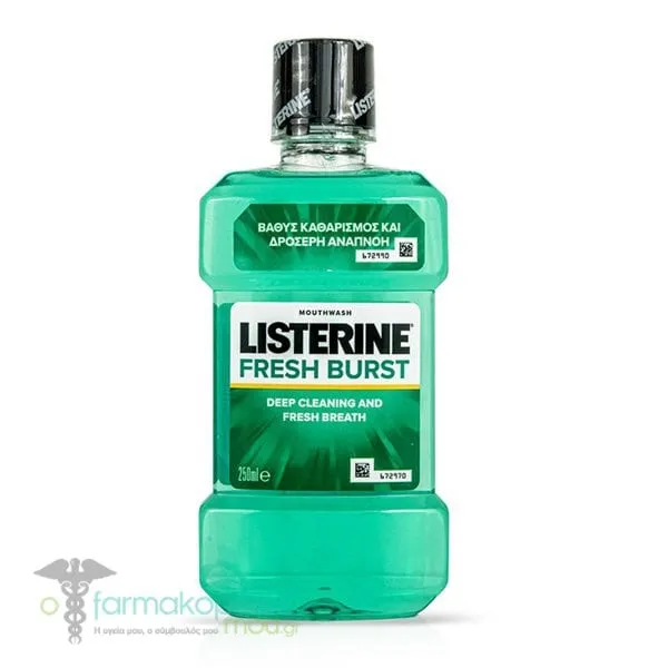 Listerine Fresh Burst Mouthwash, 250ml