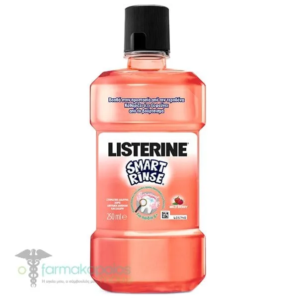 Listerine Smart Rinse Mild Berry 6Y+ Mouthwash, 250ml