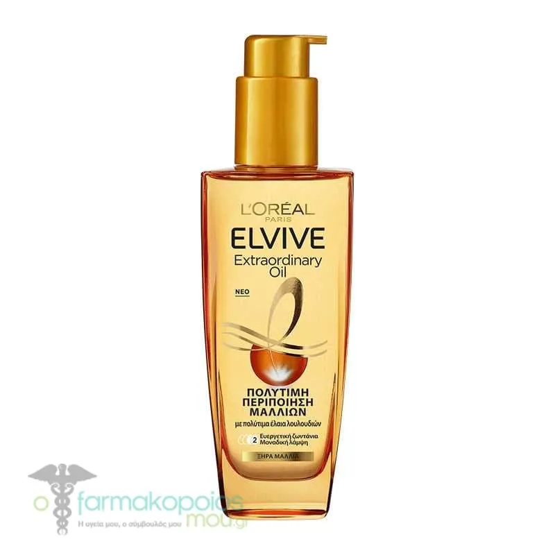 LOreal Paris Elvive Extraordinary Oil Λάδι για Ξηρά Μαλλιά, 100ml