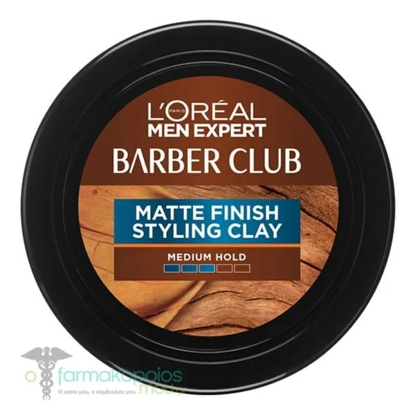 LOreal Paris Men Expert Barber Club Πηλός για Μούσια &amp; Μαλλιά με Μεσαίο Κράτημα, 75ml