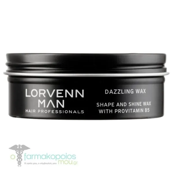 Lorvenn Man Dazzling Wax for Shine & Hold with Provitamin B5, 80ml
