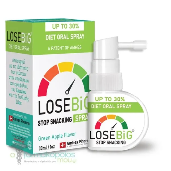 Losebig Diet Oral Spray Stop Snacking Spray Green Apple, 30ml