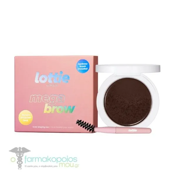 Lottie Mega Brow Wax & Brush Set, 4g - Tinted