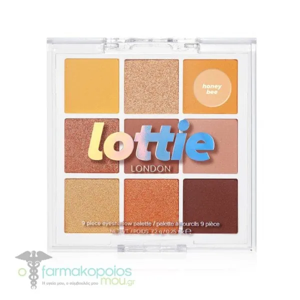 Lottie Palette 9 Shade Eyeshadow Palette Παλέτα Σκιών 7,02g, 1τεμ - Honey bee