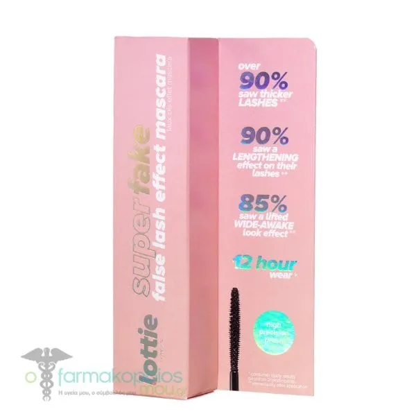 Lottie London Super Fake False Lash Effect Mascara Mάσκαρα για Μήκος, 9ml - BLACK