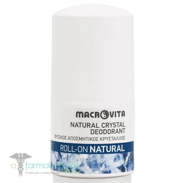 Macrovita Natural Crystal Deodorant Roll-On, 50ml