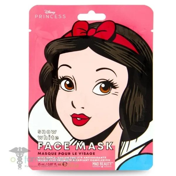 Mad Beauty Disney Princess Face Mask Snow White Face Mask Snow White, 25ml