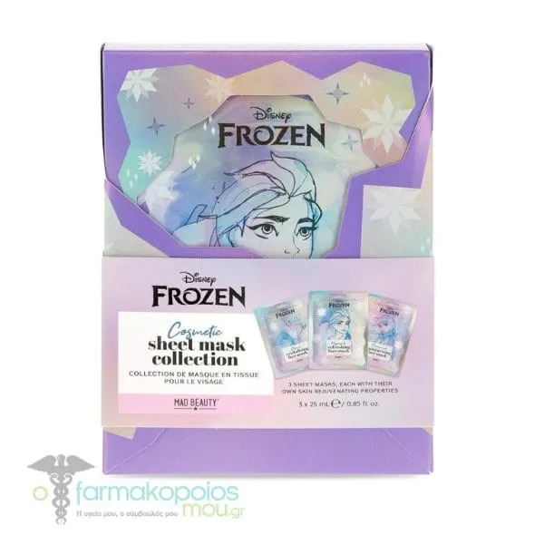 Mad Beauty Frozen Cosmetic Sheet Mask Collection, 3x25ml, 1set