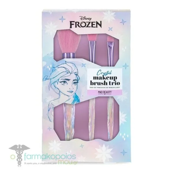 Mad Beauty Frozen Makeupl Brush Trio, 1set