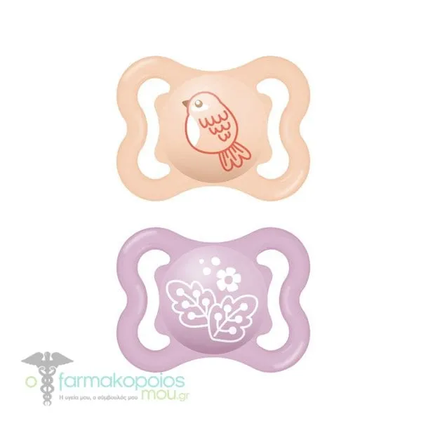 Mam Air Orthodontic Silicone Soother 2-6m (120S), 2pcs - Σομόν-Σάπιο Μήλο