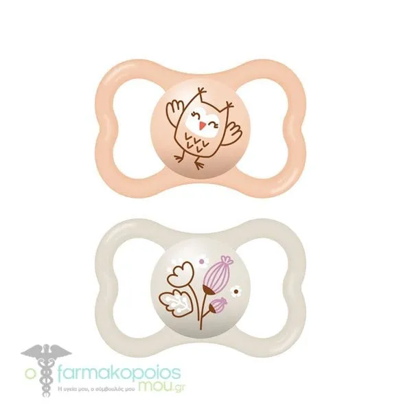 Mam Air Orthodontic Silicone Soother 16m+ (275S), 2pcs - Σομόν-Μπέζ
